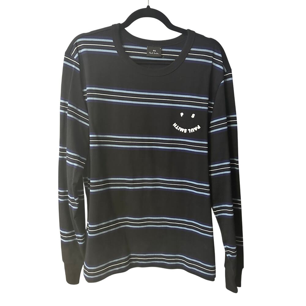 Paul Smith Dark Blue Striped Long Sleeve Shirt Size S – New